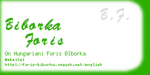 biborka foris business card